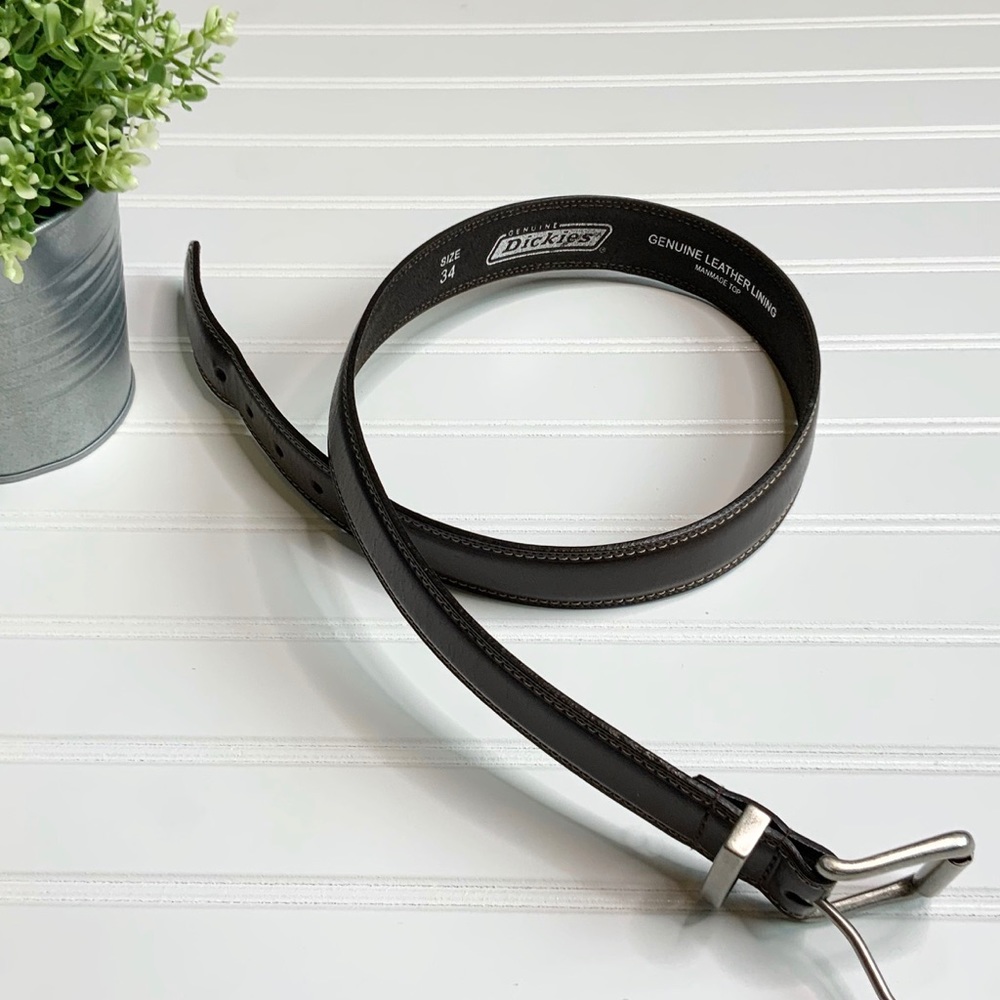 DICKIES Genuine Leather Belt-size 34